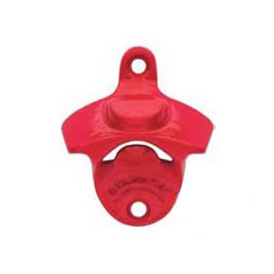 Red Open Bottle Here Wall MountBottle Opener