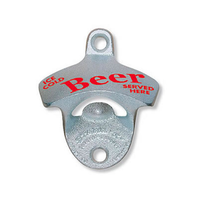 Ice Cold Beer Served Here Wall Mount Bottle Opener